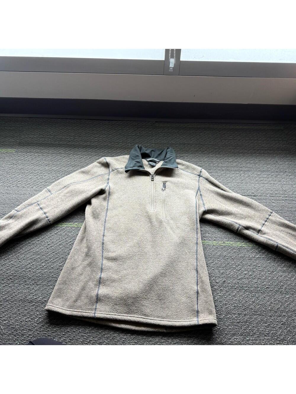 Kuhl Men's Intercepter Fleece 1/4 Zip Jacket Size Men's Small Beige